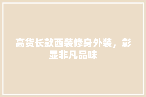 高货长款西装修身外装，彰显非凡品味
