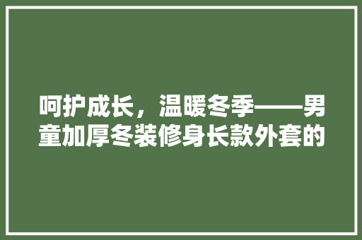 呵护成长，温暖冬季——男童加厚冬装修身长款外套的全面