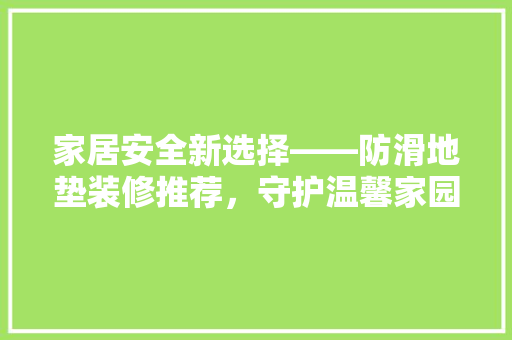 家居安全新选择——防滑地垫装修推荐，守护温馨家园