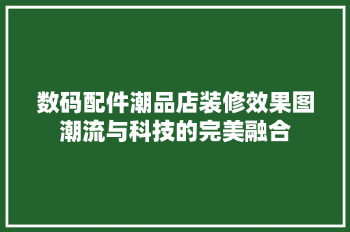 数码配件潮品店装修效果图潮流与科技的完美融合