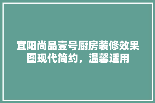 宜阳尚品壹号厨房装修效果图现代简约，温馨适用