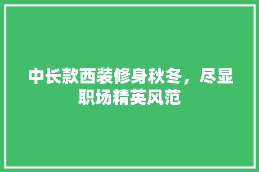 中长款西装修身秋冬，尽显职场精英风范