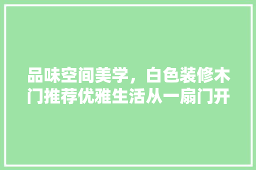 品味空间美学，白色装修木门推荐优雅生活从一扇门开始