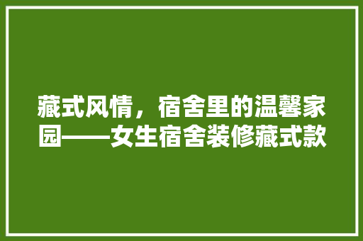 藏式风情，宿舍里的温馨家园——女生宿舍装修藏式款
