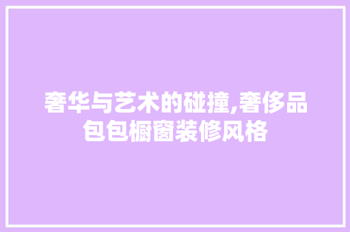 奢华与艺术的碰撞,奢侈品包包橱窗装修风格